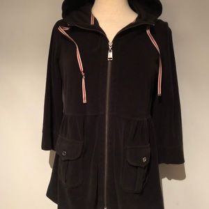 burberry terry cloth zip up